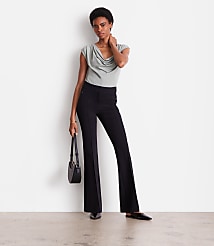 Tall LOFT Versa Ponte Deluxe Flare Pants carousel Product Image 1