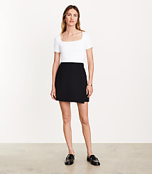 LOFT Versa Crepe Drape Mini Wrap Skirt carousel Product Image 1