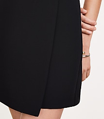 LOFT Versa Crepe Drape Mini Wrap Skirt carousel Product Image 4