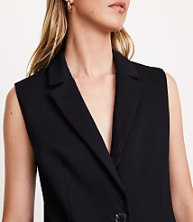 LOFT Versa Ponte Deluxe Long Vest carousel Product Image 4