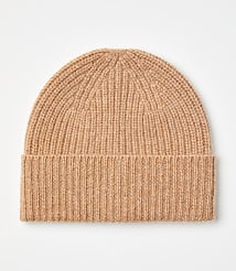 Ribbed Cashmere Beanie carousel Product Image 1