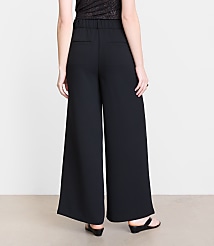 LOFT Versa Crepe Drape Palazzo Pant carousel Product Image 3
