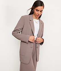 LOFT Versa Crepe Drape Oversized Blazer carousel Product Image 2