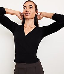 LOFT Versa Ribbed Wrap Sweater carousel Product Image 2