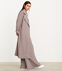 LOFT Versa Crepe Drape Oversized Trench Coat carousel Product Image 1