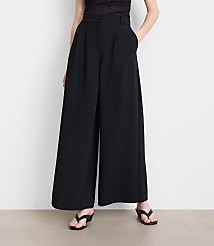 Petite LOFT Versa Crepe Drape Palazzo Pant carousel Product Image 2
