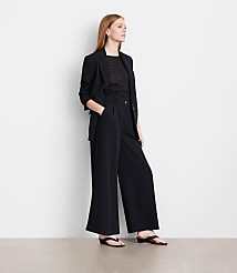 Petite LOFT Versa Crepe Drape Palazzo Pant carousel Product Image 1