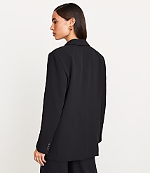 Petite LOFT Versa Crepe Drape Oversized Blazer carousel Product Image 3