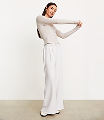 Petite LOFT Versa Ribbed Wrap Sweater carousel Product Image 1