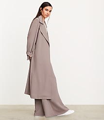 Petite LOFT Versa Crepe Drape Oversized Trench Coat carousel Product Image 1