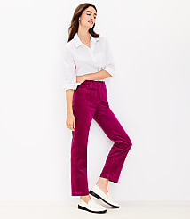 Petite Straight Corduroy Pants carousel Product Image 1