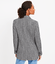Herringbone Oversized Double Breasted Blazer carousel Product Image 3