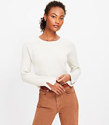 Ribbed Slit Cuff Flare Sleeve Sweater carousel Product Image 1