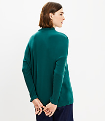 Ribtrim Jersey Mock Neck Top carousel Product Image 3