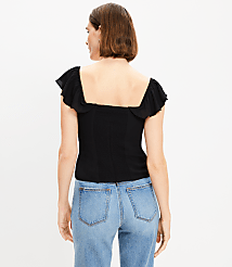Bow Smocked Off The Shoulder Top carousel Product Image 3