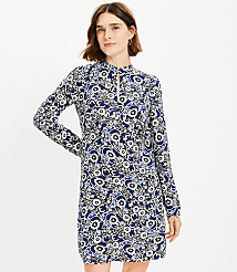 Tall Paisley Keyhole Shift Dress carousel Product Image 1