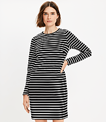 Striped Ottoman Mock Neck Dress carousel Product Image 2