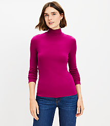 Ribbed Mock Neck Top carousel Product Image 1