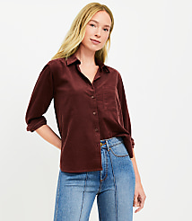 Corduroy Everyday Relaxed Pocket Tunic Shirt carousel Product Image 1