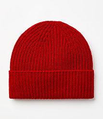 Ribbed Cashmere Beanie carousel Product Image 1