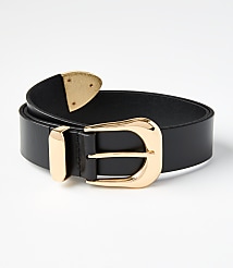 Wide Leather Western Belt carousel Product Image 1