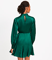 Satin Godet Mini Dress carousel Product Image 3