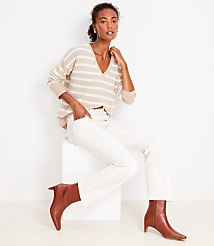 Stripe Relaxed Cashmere Sweater carousel Product Image 1
