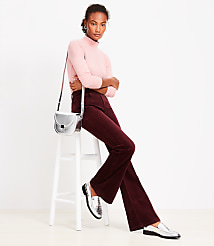 Five Pocket Slim Flare Pants in Velvet carousel Product Image 1
