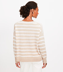 Stripe Relaxed Cashmere Sweater carousel Product Image 3