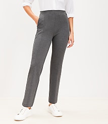 Heathered Ponte Straight Pants carousel Product Image 2