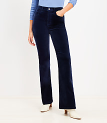 Five Pocket Slim Flare Pants in Velvet carousel Product Image 2