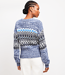 Sparkle Marled Fair Isle Sweater carousel Product Image 3