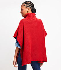 Cable Turtleneck Poncho carousel Product Image 2