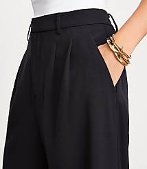 Petite LOFT Versa Seasonless Stretch Double Pleat Wide Leg Pant carousel Product Image 3