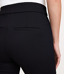 Petite Curvy LOFT Versa Ponte Deluxe Flare Pants carousel Product Image 3