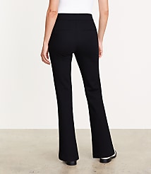 Petite Curvy LOFT Versa Ponte Deluxe Flare Pants carousel Product Image 2