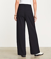 Petite Curvy LOFT Versa Seasonless Stretch Double Pleat Wide Leg Pant carousel Product Image 3