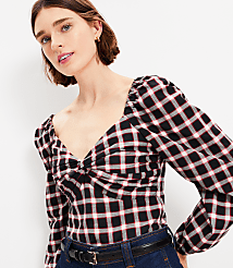 Plaid Sweetheart Blouse carousel Product Image 1