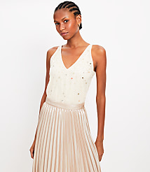 Embellished Double V Tank Top carousel Product Image 2