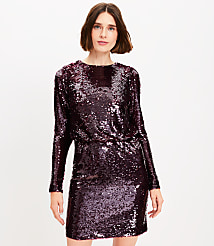 Sequin Long Sleeve Mini Dress carousel Product Image 1