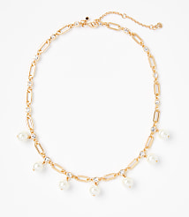 Pearlized Shaker Chain Link Necklace carousel Product Image 1