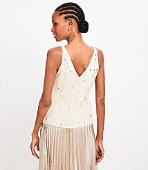 Embellished Double V Tank Top carousel Product Image 3