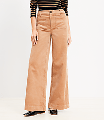 Petite Palmer Wide Leg Pants in Brushed Corduroy carousel Product Image 2