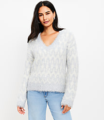 Geo Sparkle V-Neck Sweater carousel Product Image 2