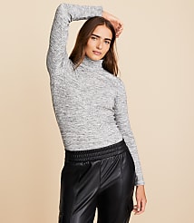 Lou & Grey Heathered Ribbed Turtleneck Top carousel Product Image 2