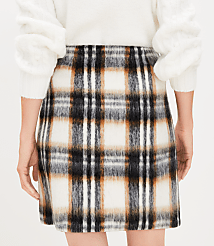 Petite Brushed Plaid Mini Skirt carousel Product Image 3