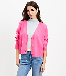 Modern V-Neck Cardigan carousel Product Image 1