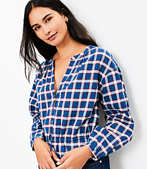 Plaid Flannel Modern Drawstring Shirt carousel Product Image 2