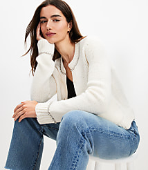 Sparkle Trim Sweater Jacket carousel Product Image 2
