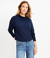 Jersey Mock Neck Top carousel Product Image 2